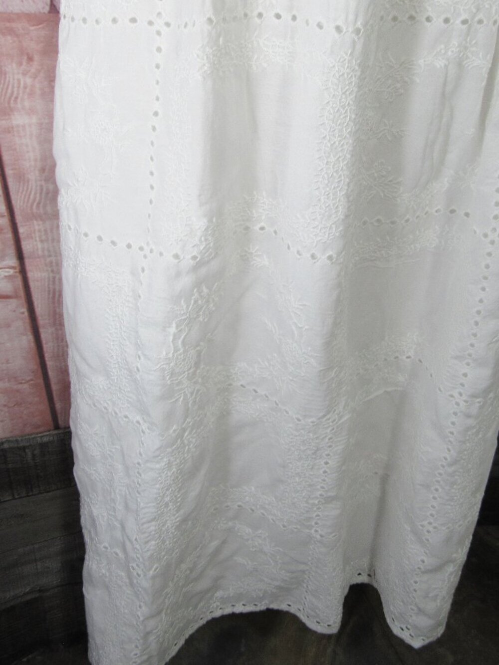 NWT LUCKY BRAND COTTON EYELET MAXI SKIRT LINED  SIZE 16/18 - Picture 5 of 11